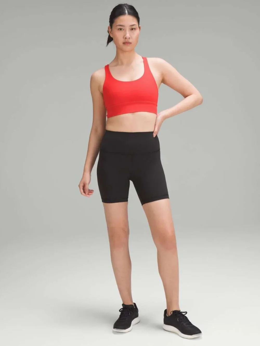 lululemon Energy Longline Bra *Medium Support, B–D Cups in Hot Heat